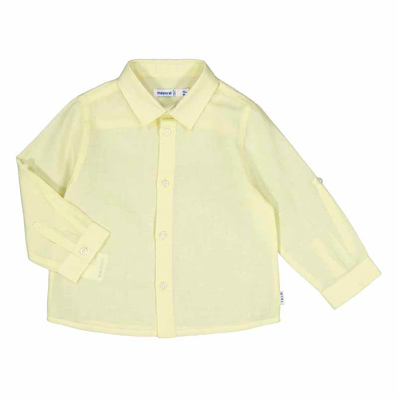 Camisa Ml Lino Cuello
