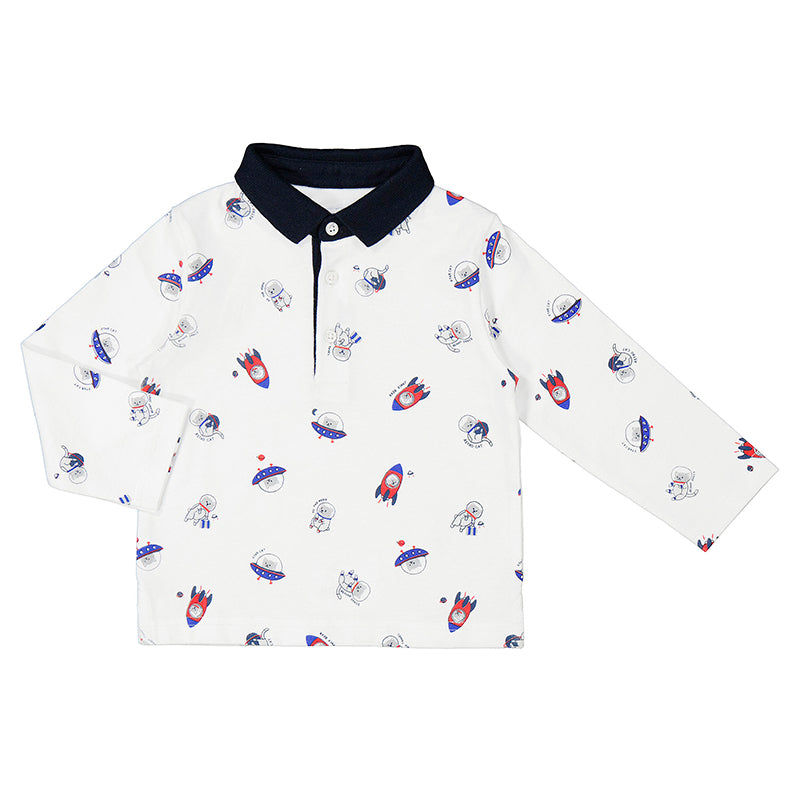 Polo Manga Larga Estampado