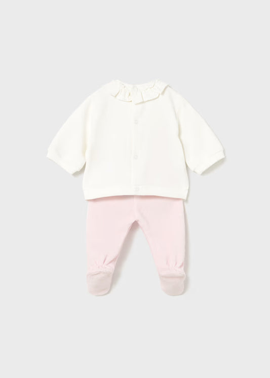 Conjunto polaina combinado rosado