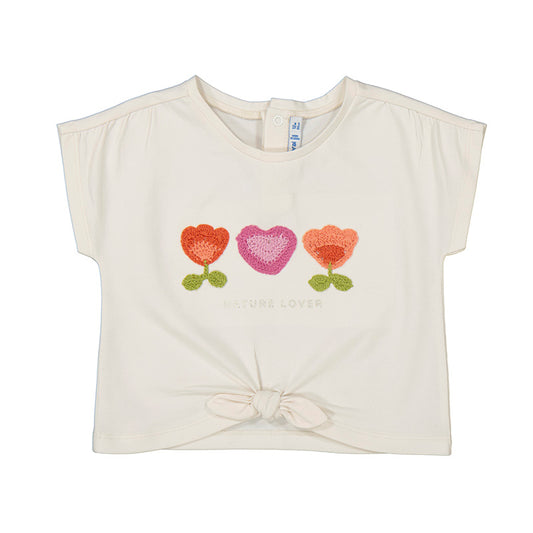 Camiseta Mc Apliques Crochet