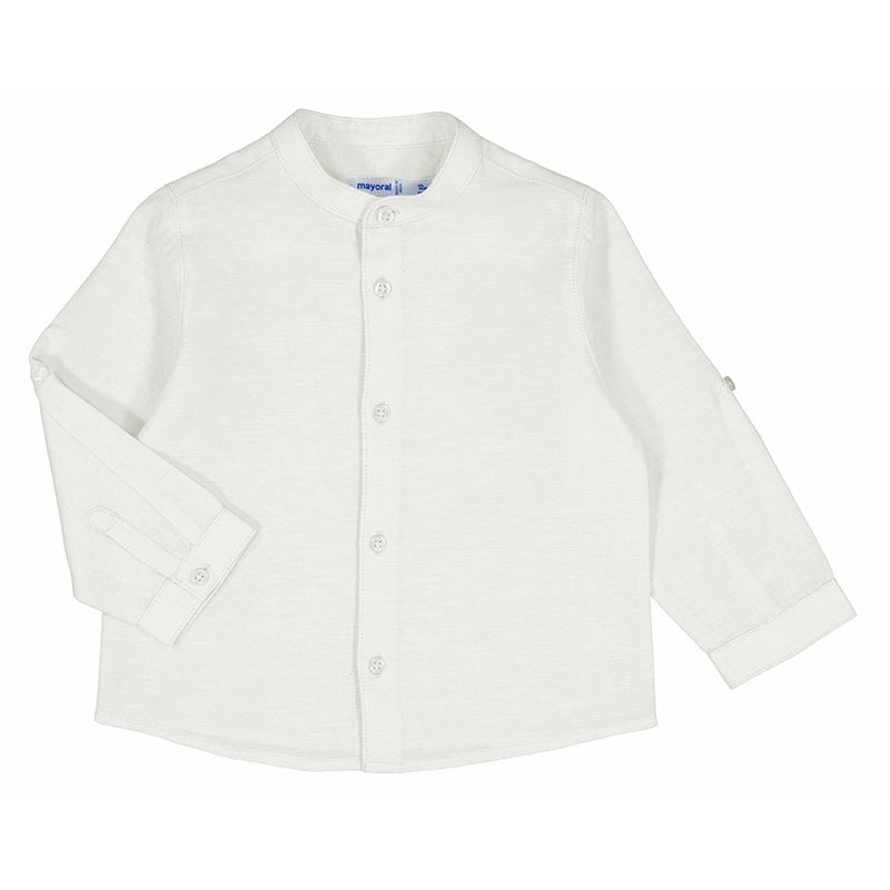 Camisa Ml Lino Cuello