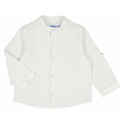 Camisa Ml Lino Cuello