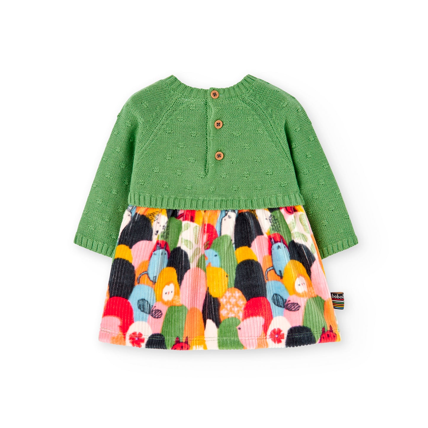 Vestido Ml Combinado Tricot