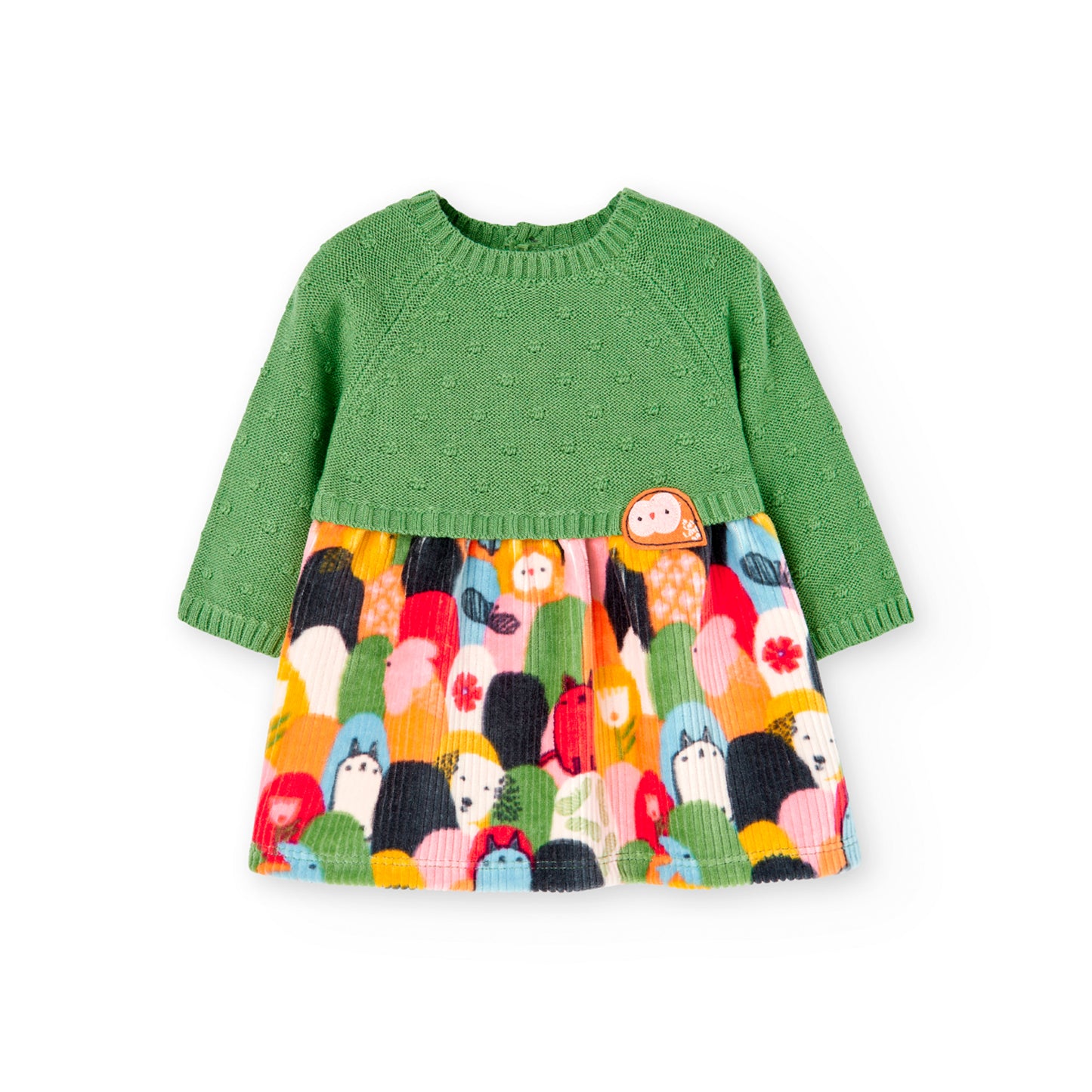 Vestido Ml Combinado Tricot