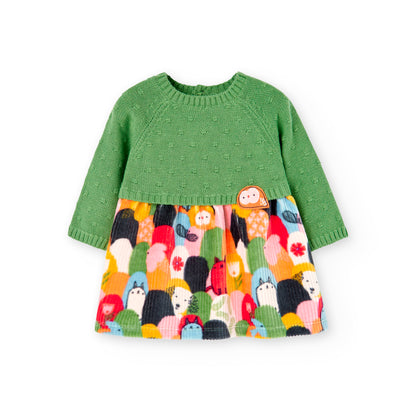 Vestido Ml Combinado Tricot