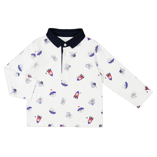 Polo Manga Larga Estampado