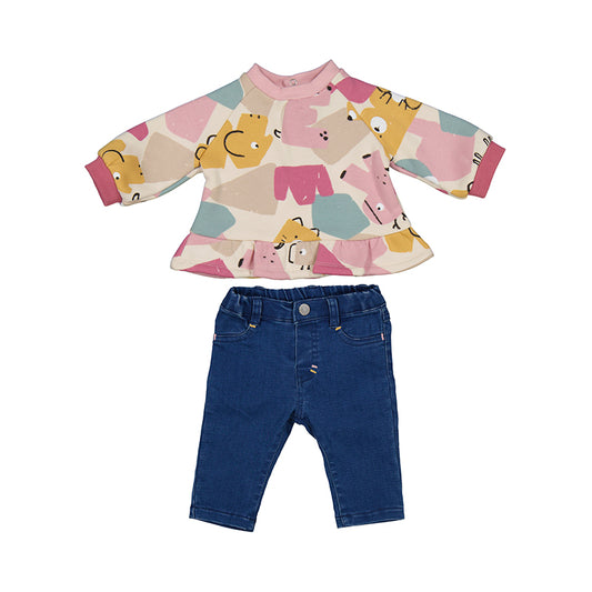 Conjunto Estampado Pantalon Denim