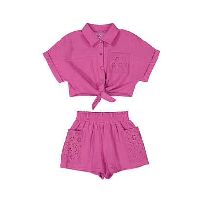 Conjunto Short Perforado