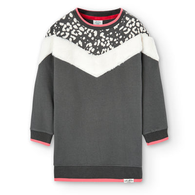 Vestido Felpa Combinado