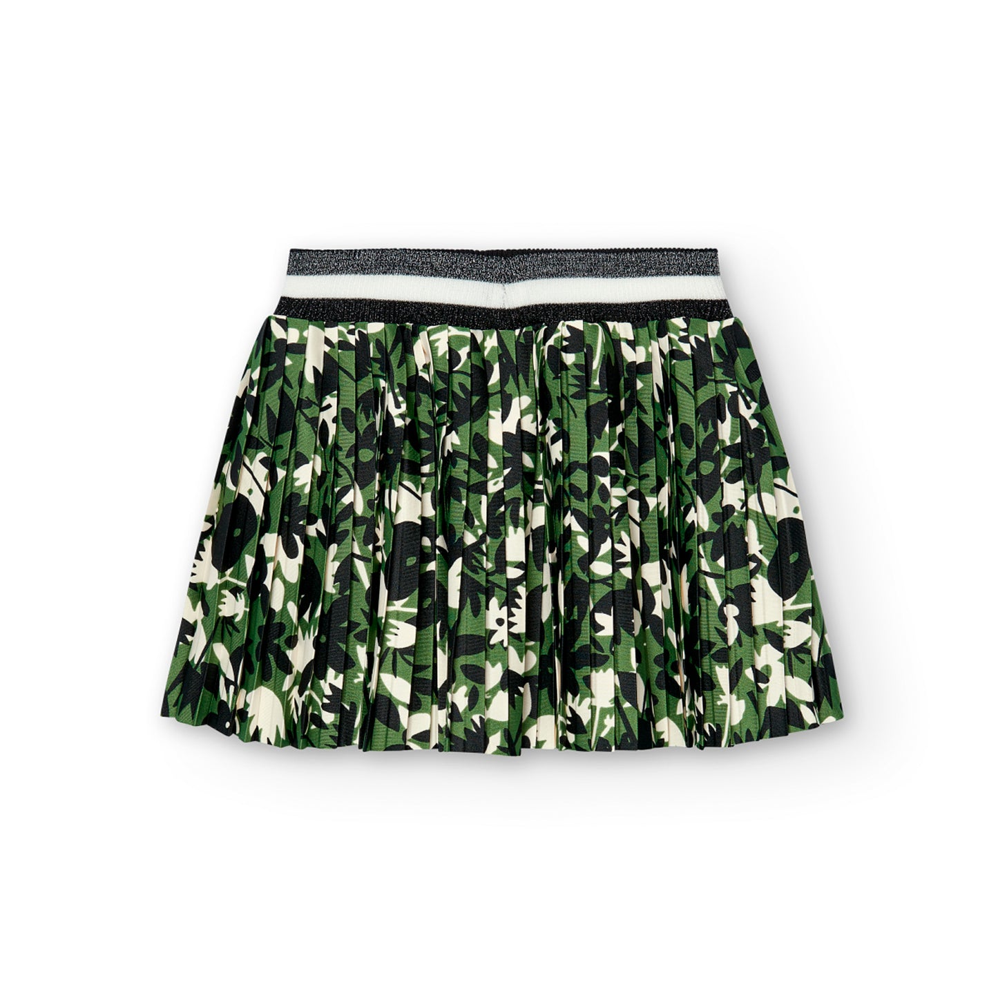 Falda Punto Plisada y Estampada