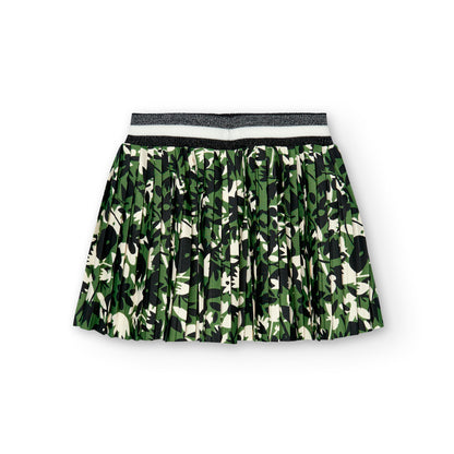 Falda Punto Plisada y Estampada