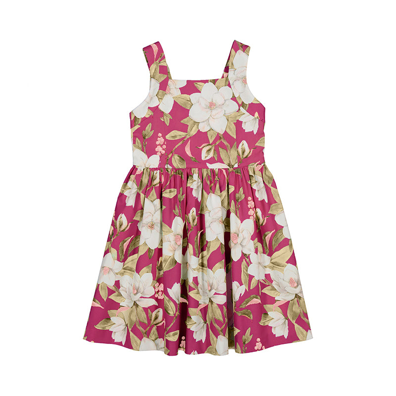 Vestido Saten Flores