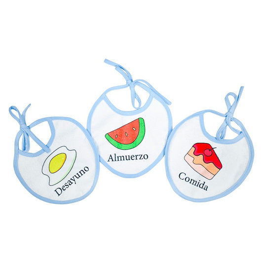 Set 3 Baberos Alimentos