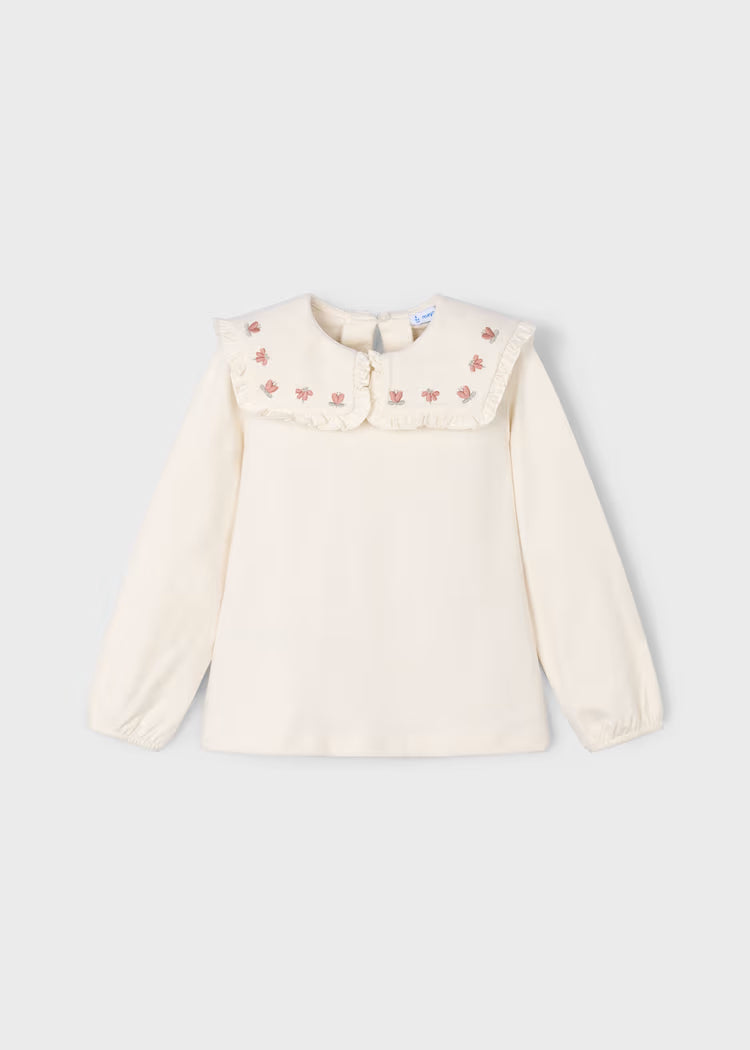 Blusa Punto Cuello Volantes