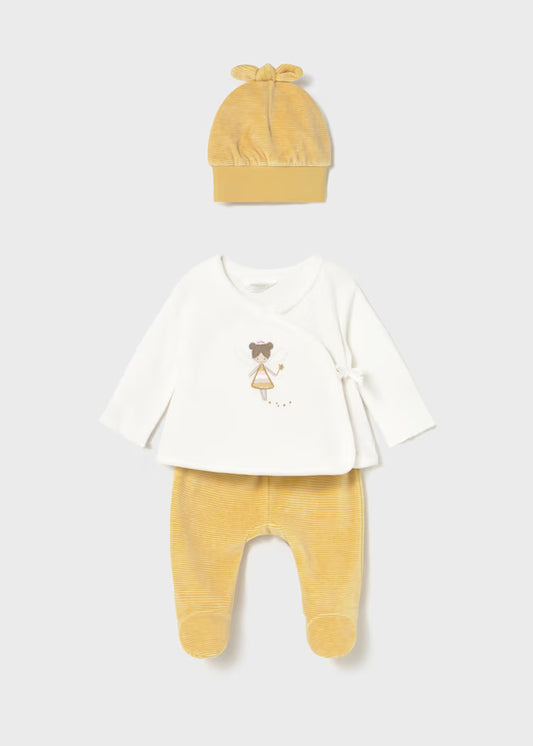 Conjunto polaina gorro tundosado